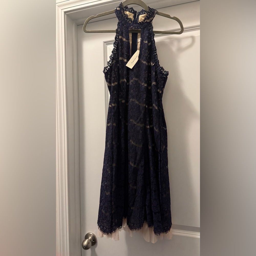 Francesca's Collections Blue Halter Sundress